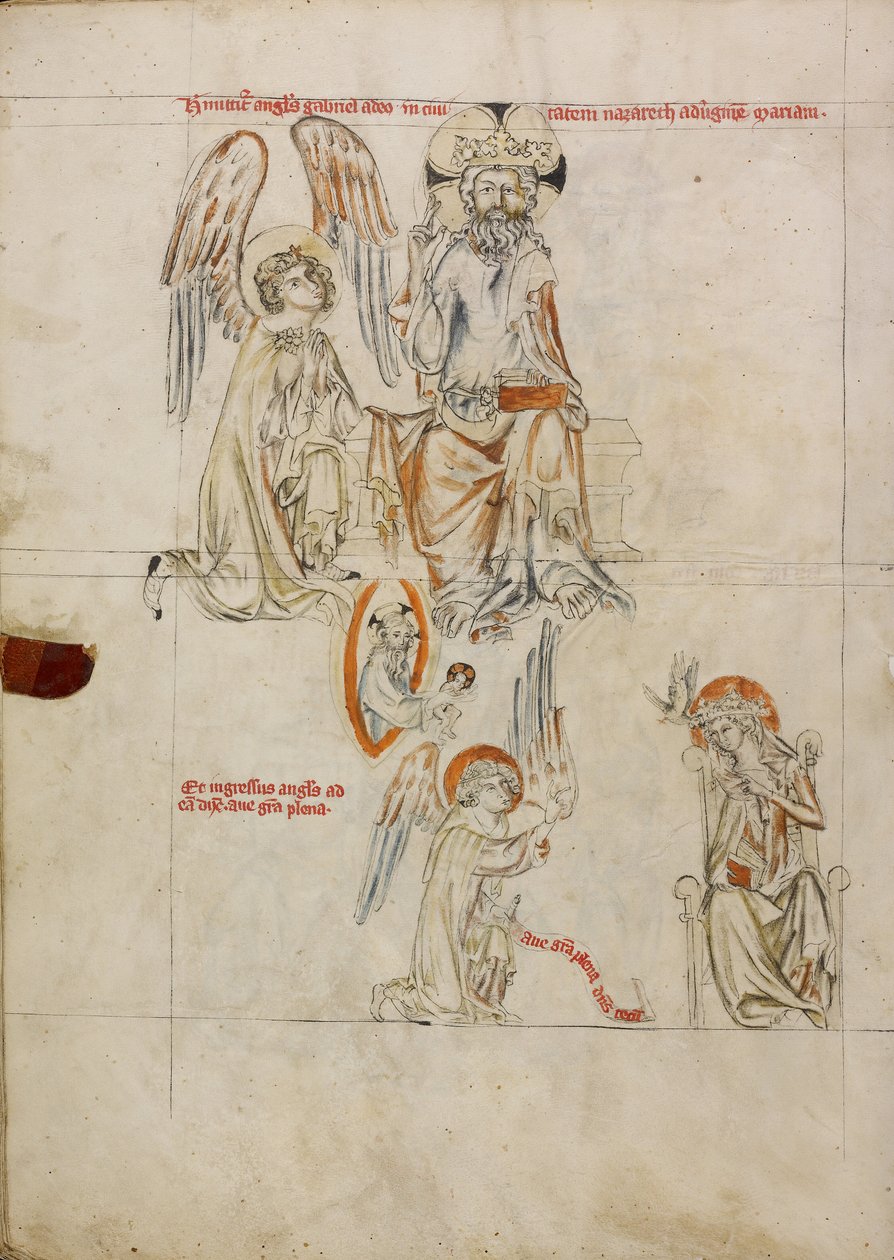 O Senhor envia Gabriel; A Anunciação de Unknown artist