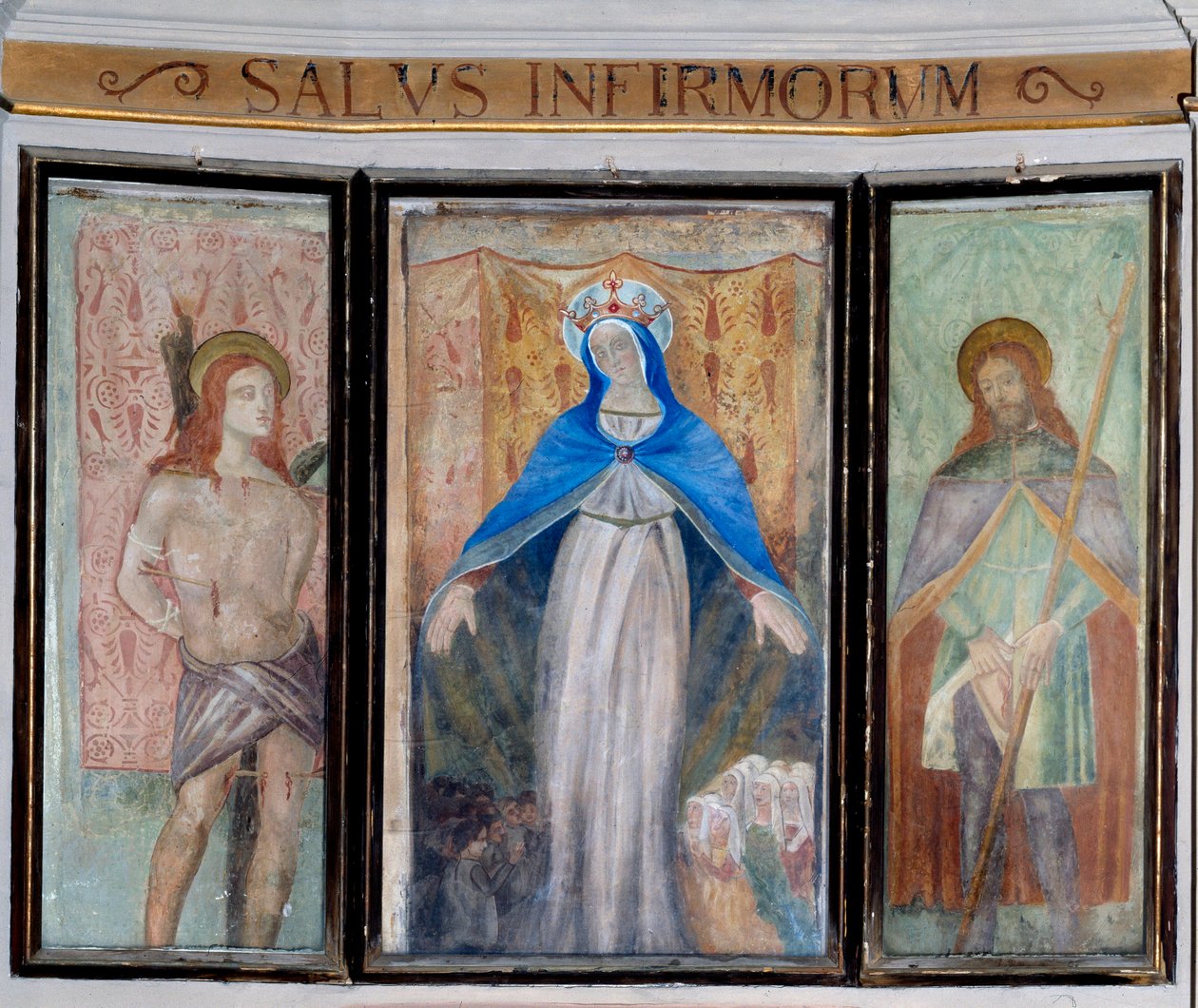 A Madonna, São Sebastião e São Roch (fresco de Unknown artist