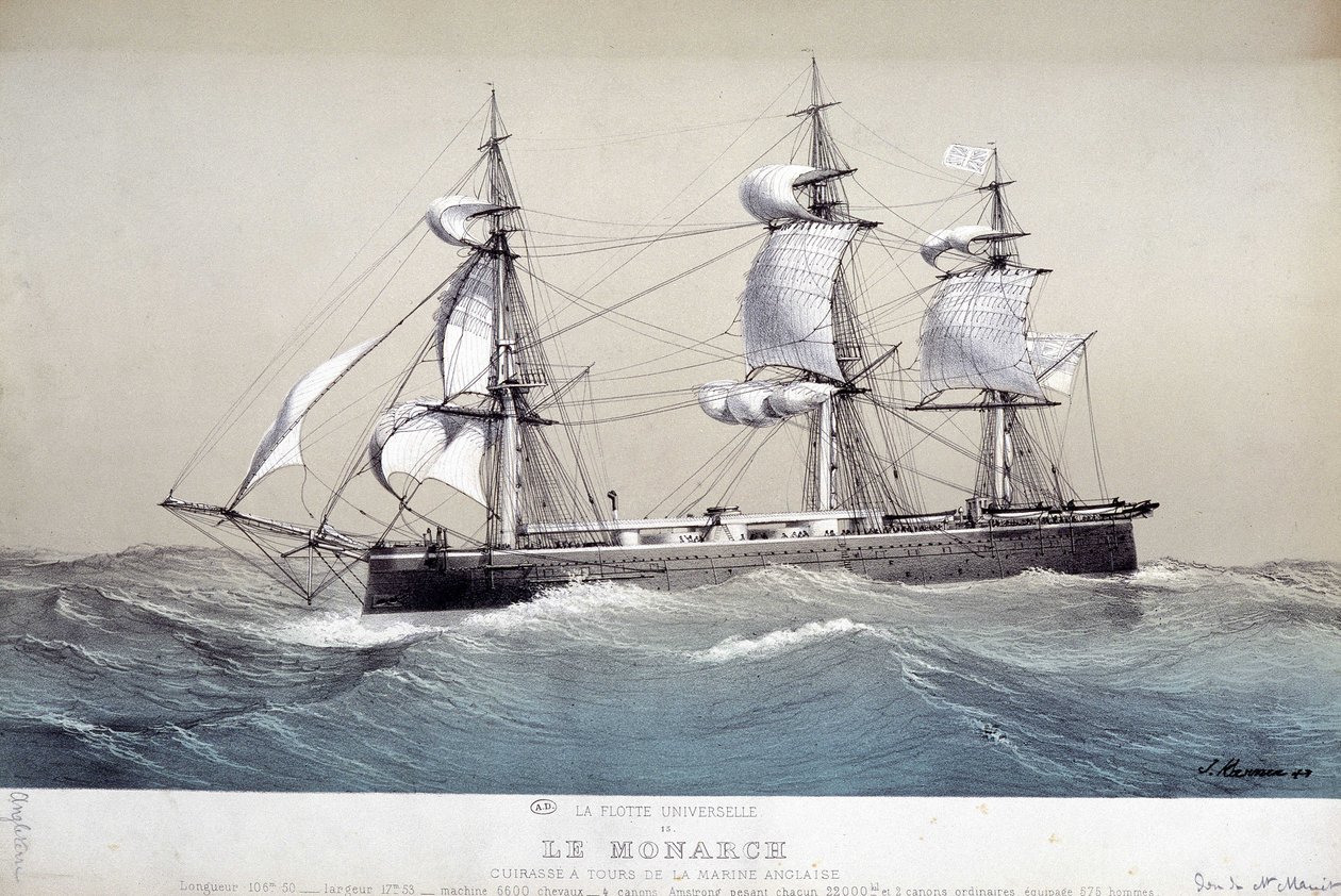 O Monarca, frota inglesa, cerca de 1850 de Unknown artist