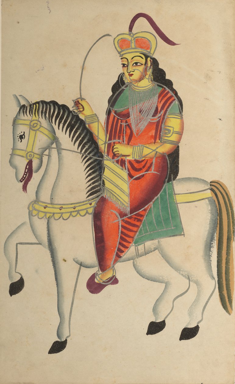 O motim da heroína Rani Lakshmi Bai de Jhansi de Unknown artist