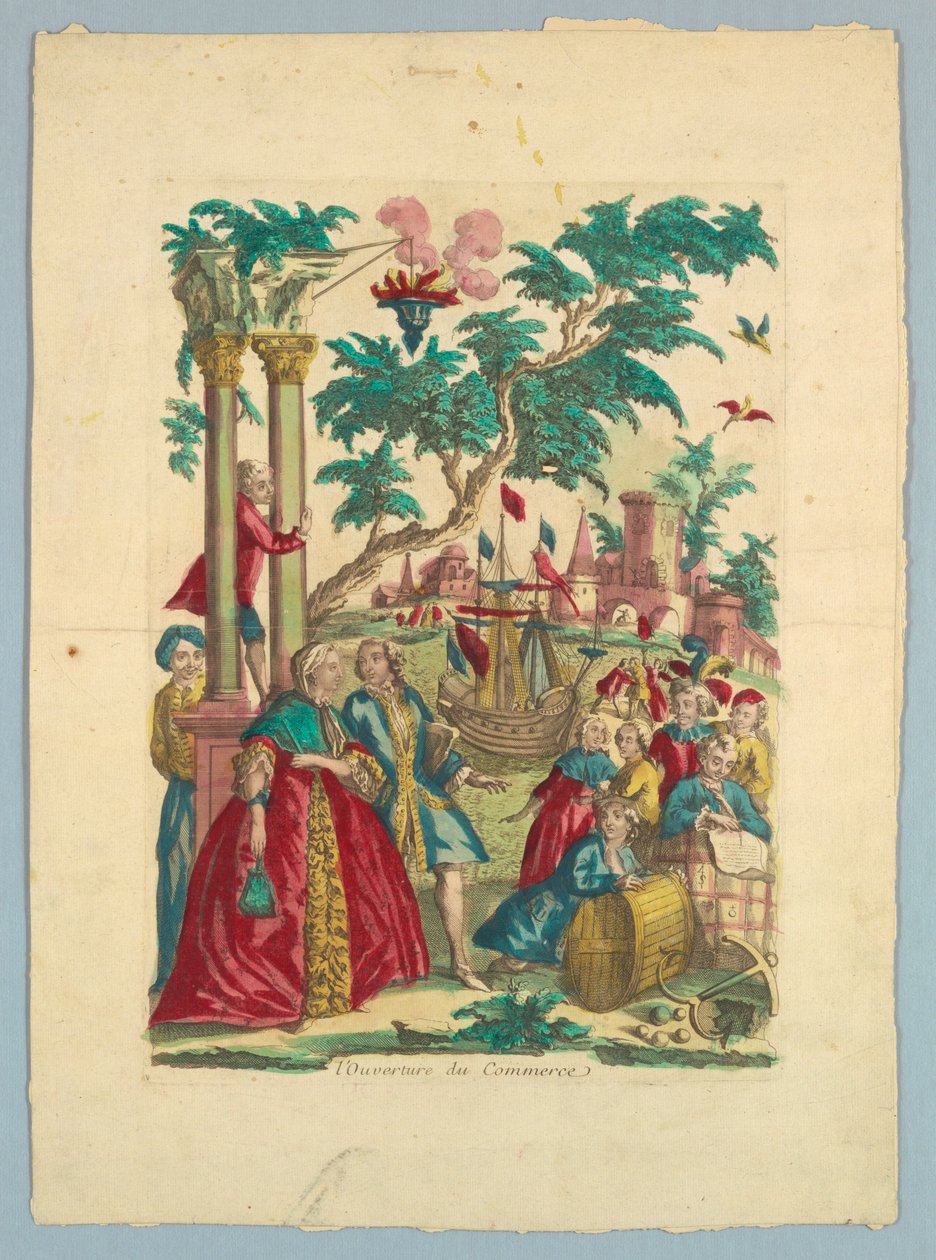 A abertura do comércio de Unknown artist