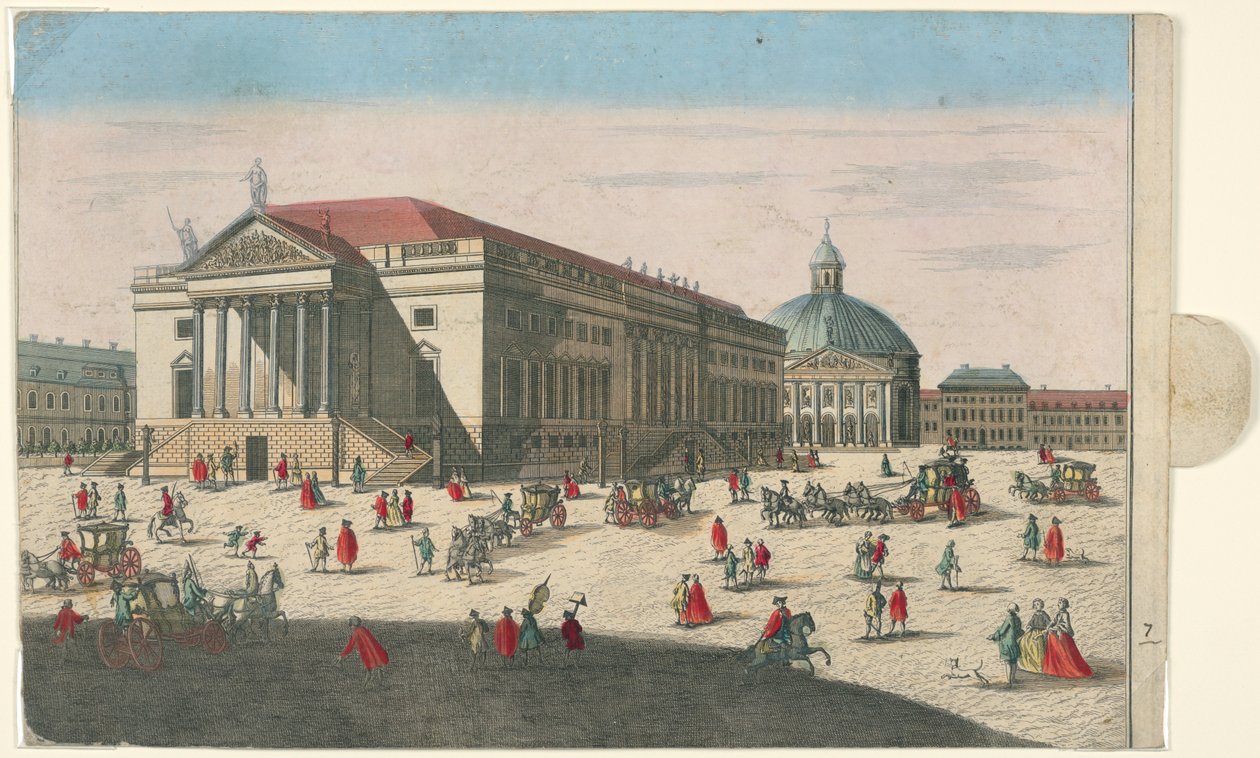 A Opera House e a Igreja de St. Hedwig, Berlim de Unknown artist