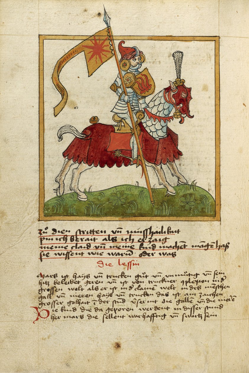 O planeta Marte como um cavaleiro blindado a cavalo de Unknown artist