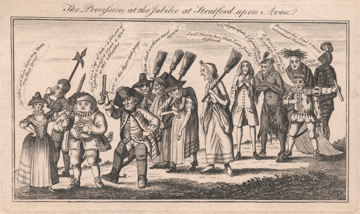 A Procissão no Jubileu em Stratford sobre Avon de Unknown artist