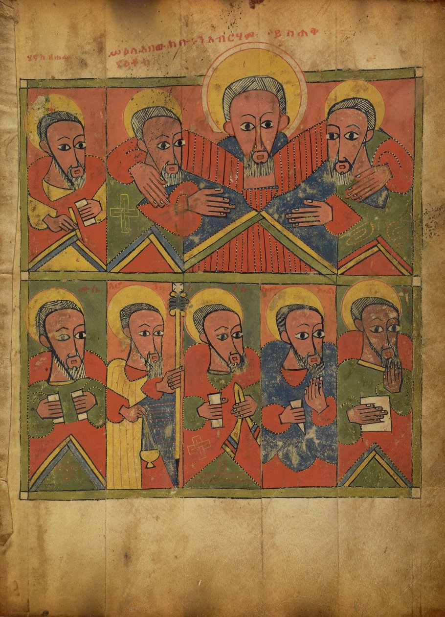 Os Profetas com Abraão Abraçando Isaac e Jacob de Unknown artist