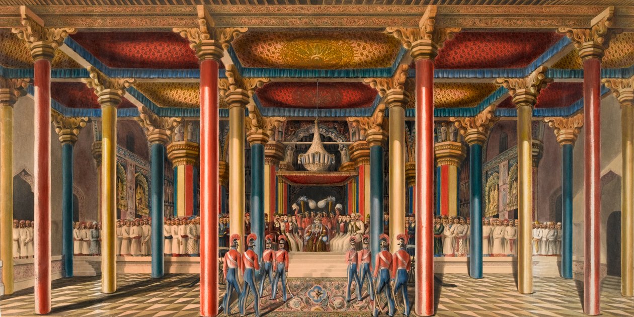 O Tanjore Durbar, perto de Madras em Fevereiro de 1840 (aguarela) de Unknown artist
