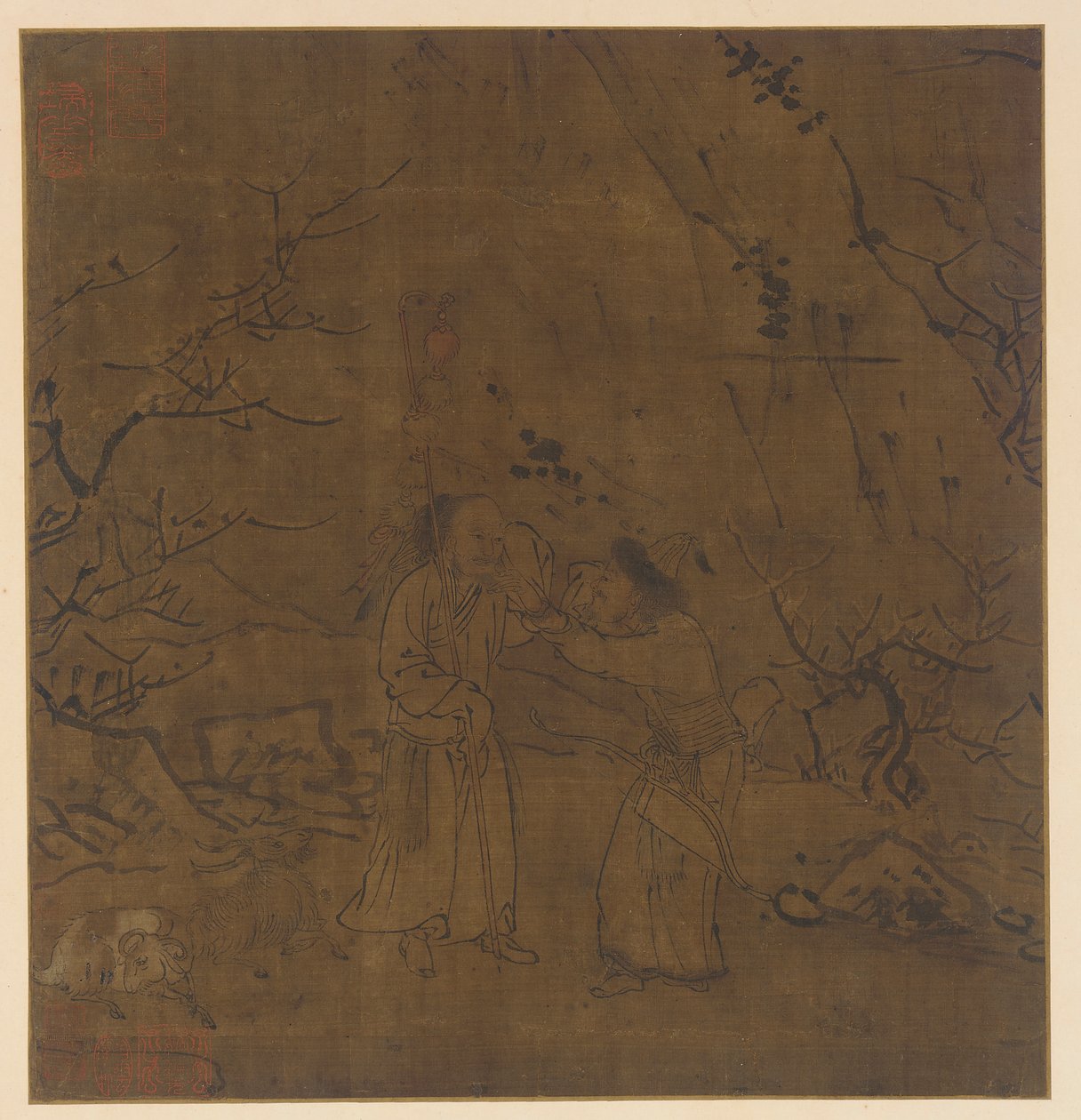 A despedida chorosa de Su Wu e Li Ling de Unknown artist