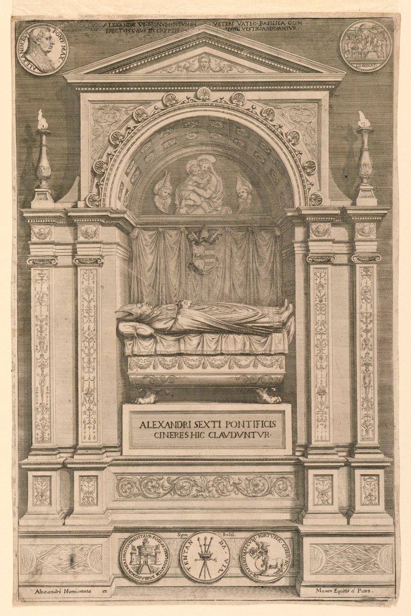 O túmulo do Papa Alexandre VI de Unknown artist