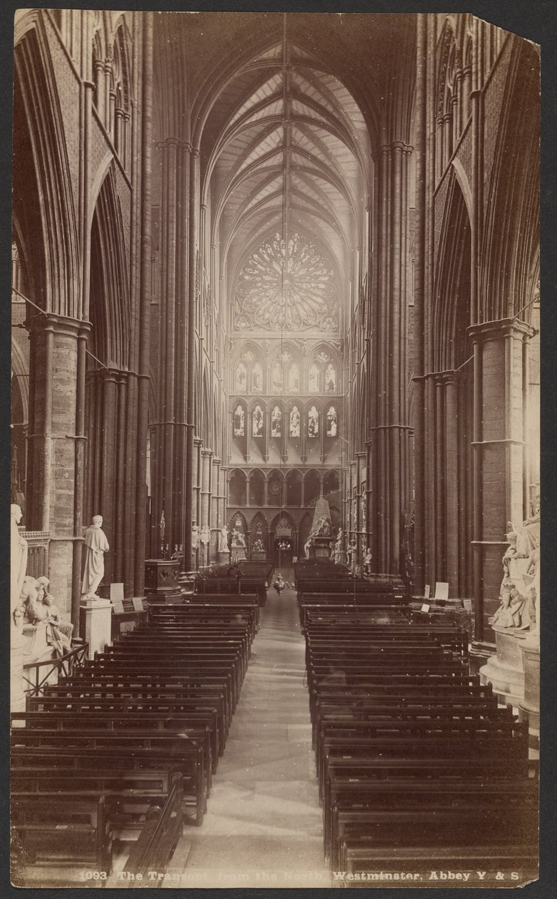 O Transepto, a partir do Norte, Abadia de Westminster de Unknown artist