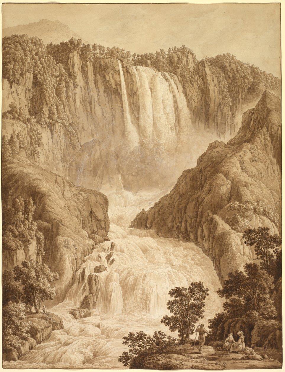 A Cachoeira de Marmore em Terni de Unknown artist