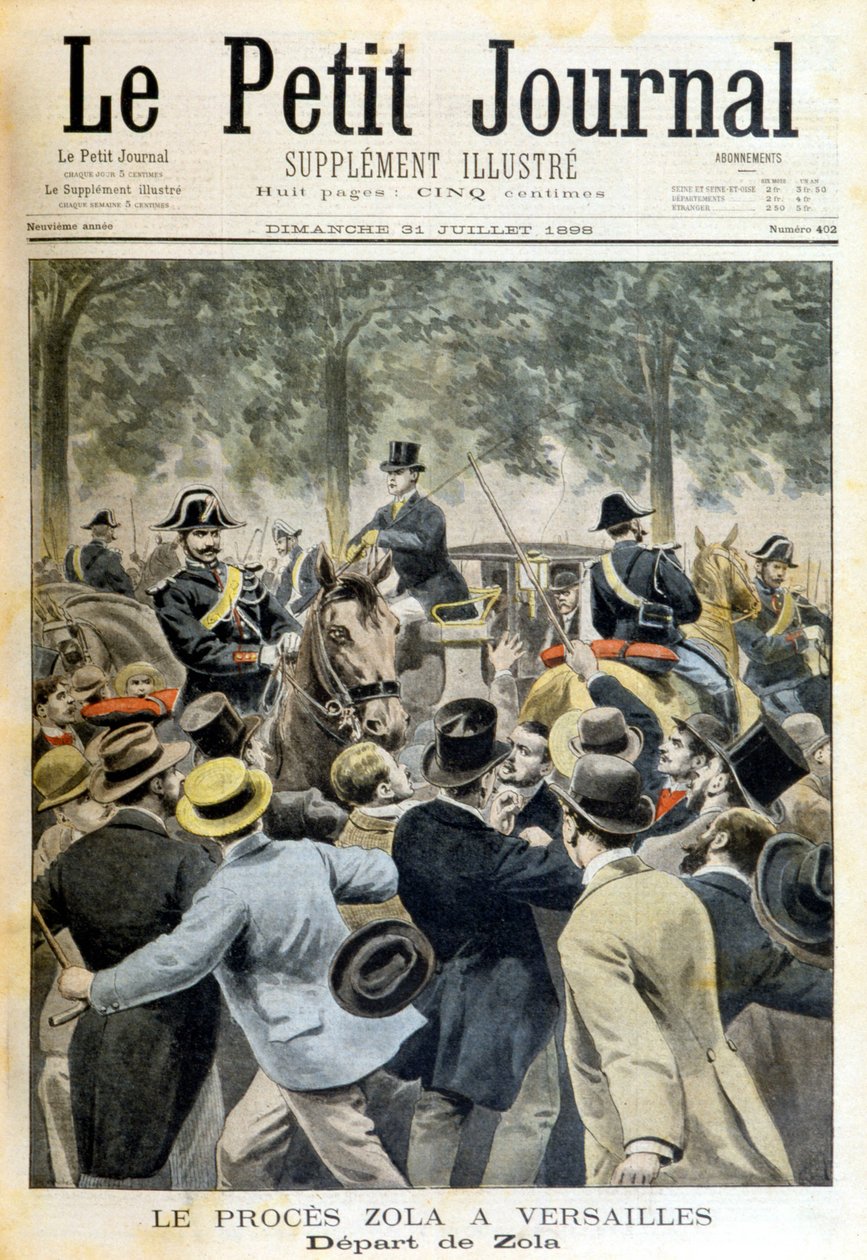 O julgamento Zola em Versalhes - no "Le Petite Journal" de 31/07/1898 de Unknown artist