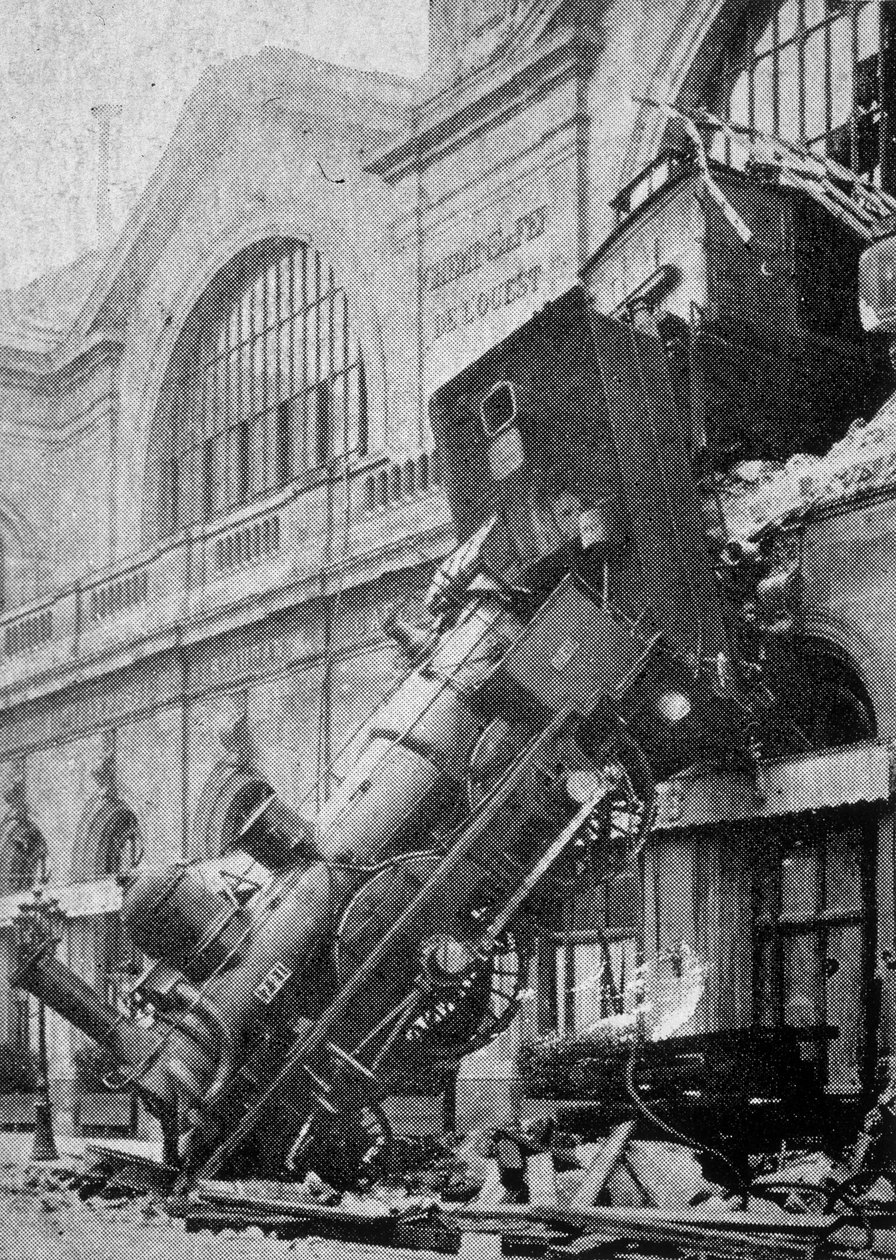 O acidente na estação Montparnasse, em Paris, em 25 de outubro de Unknown artist