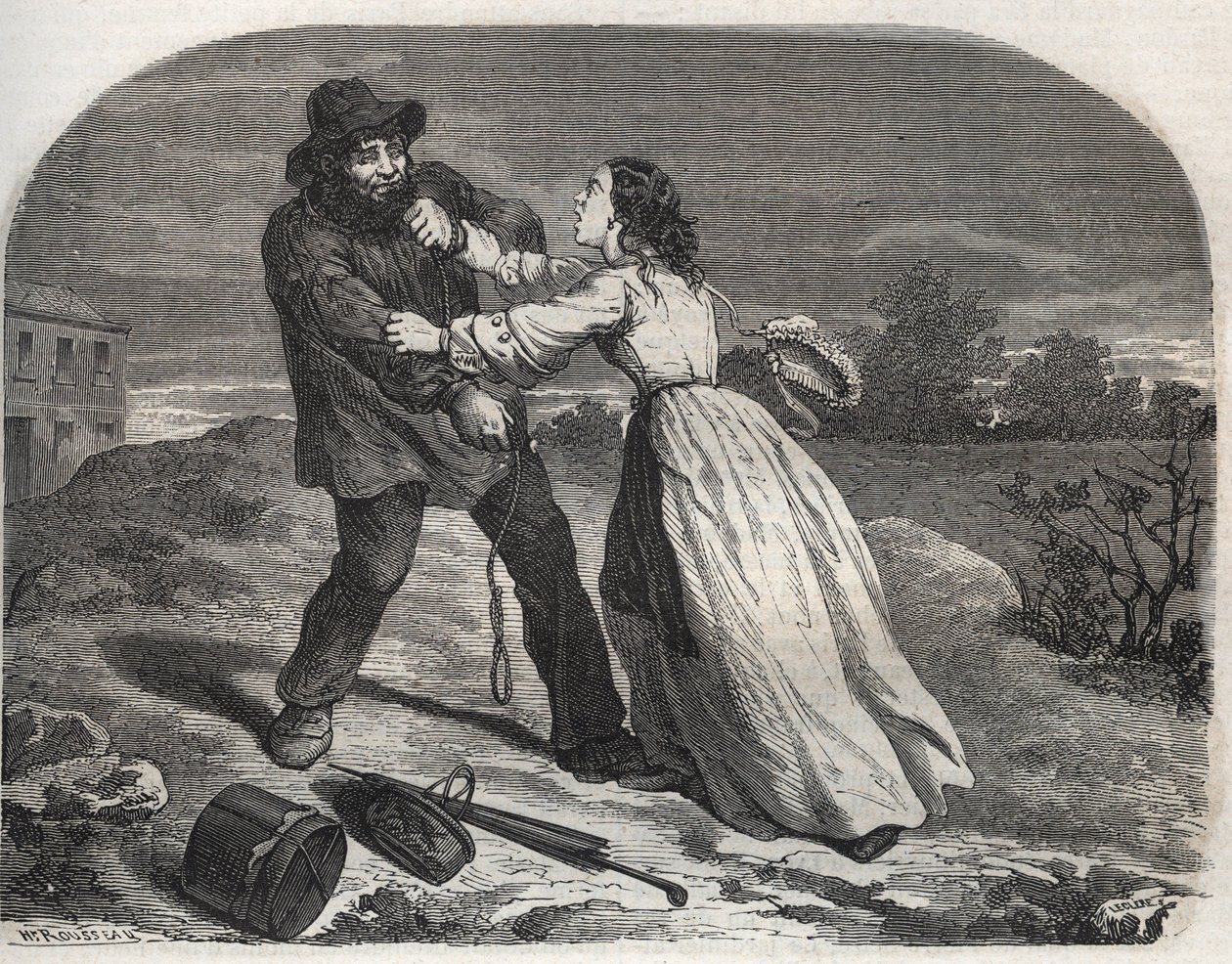 O assassino do bom Martin Dumollard (1810-1862), assassino em série do século XIX, no Ain de Unknown artist