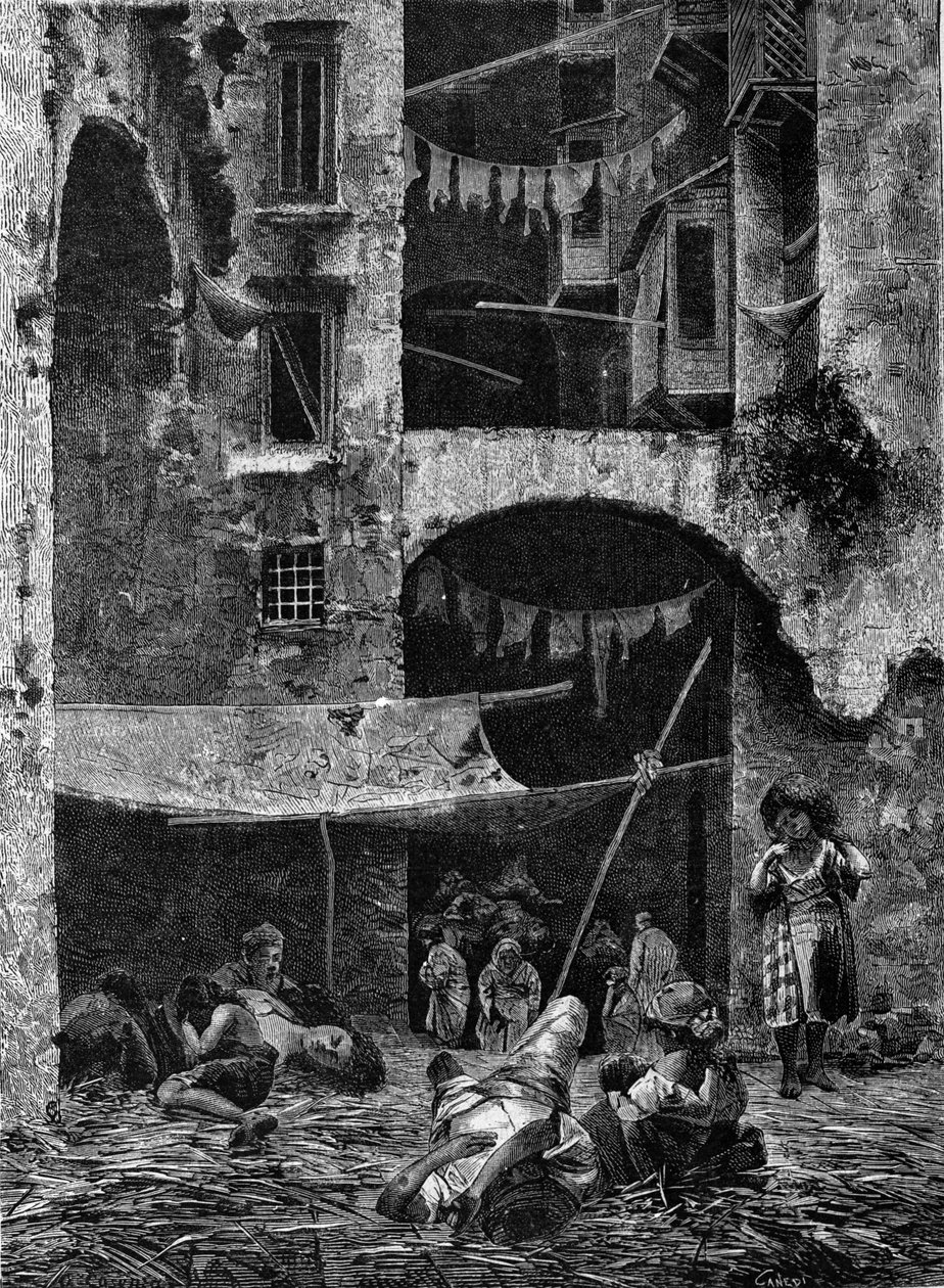 A epidemia de cólera em Nápoles, em 1836. de Unknown artist