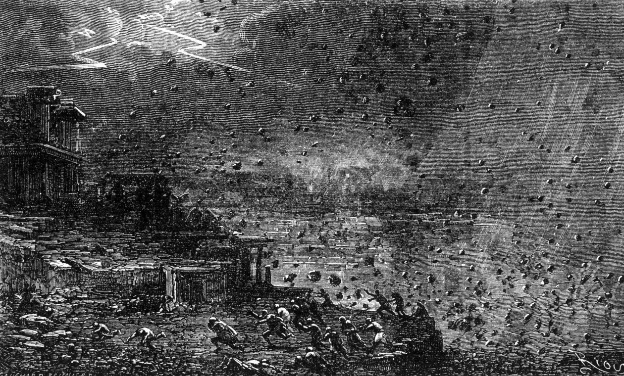 A destruição de Pompei em 79. de Unknown artist