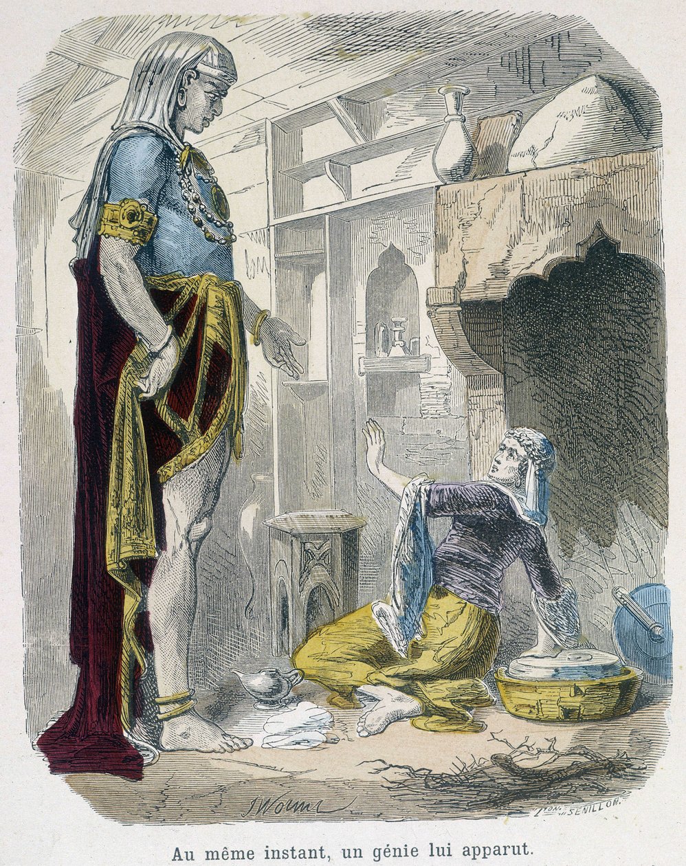 O gênio fora da lâmpada - em "The thousand and one nights" de Bondet, ed. Guerin de Unknown artist