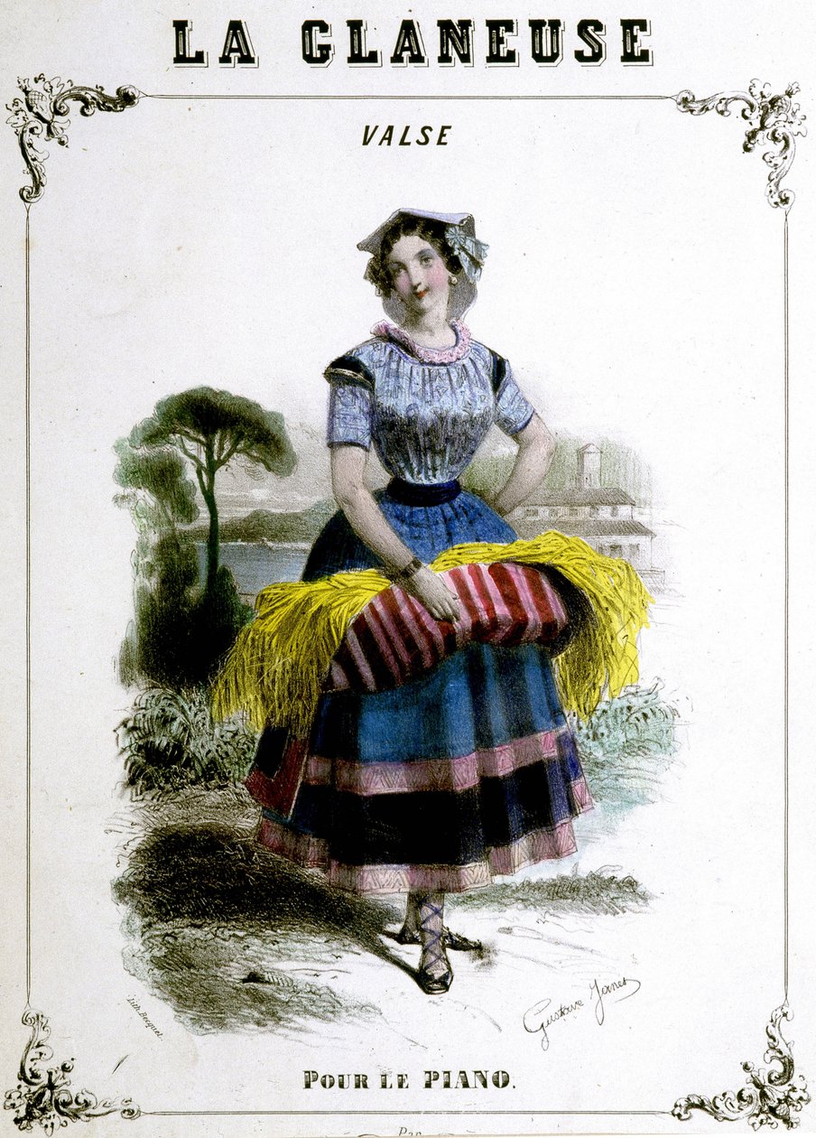 A gleaneuse, valsa para piano. de Unknown artist