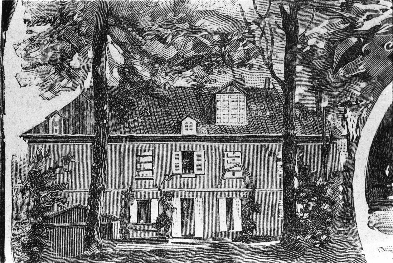 A casa de George Sand (Aurore Dupin, Baronne Dudevant) (1804-1876) em Nohant-Vic (Nohant Vic) (36). de Unknown artist