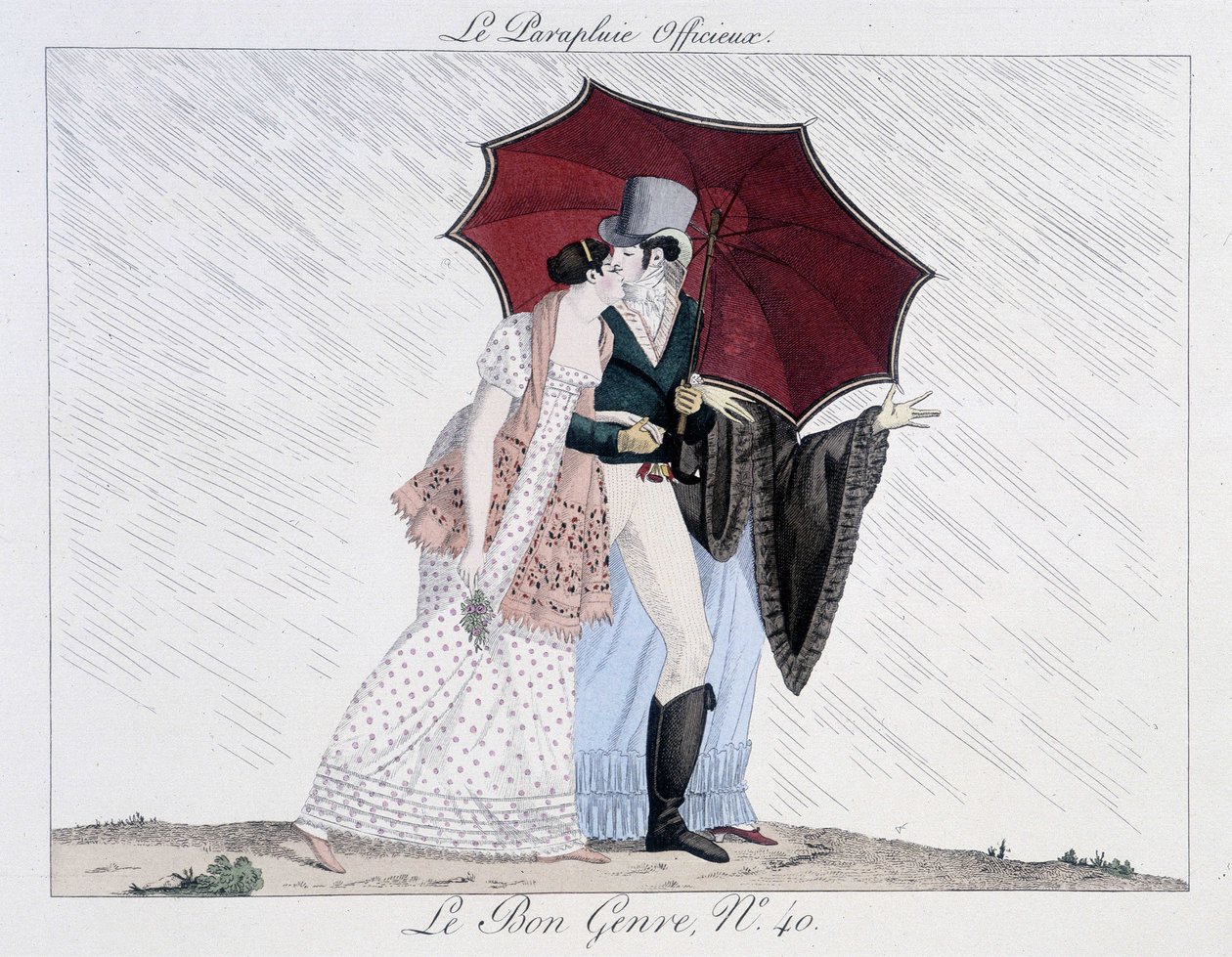 O guarda-chuva informal - em "Le Bon genre", não. 40, final do século XIX de Unknown artist