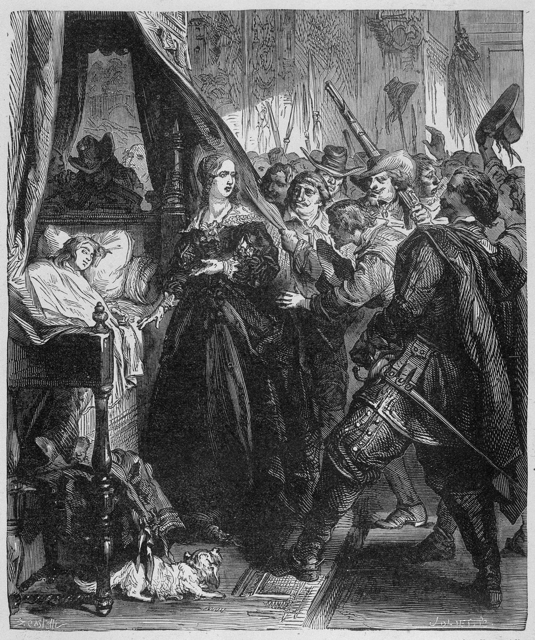 O povo (a Fronde) foi ao Palácio Real e pediu para ver o jovem rei Alite (Luís XIV e Ana da Áustria). de Unknown artist