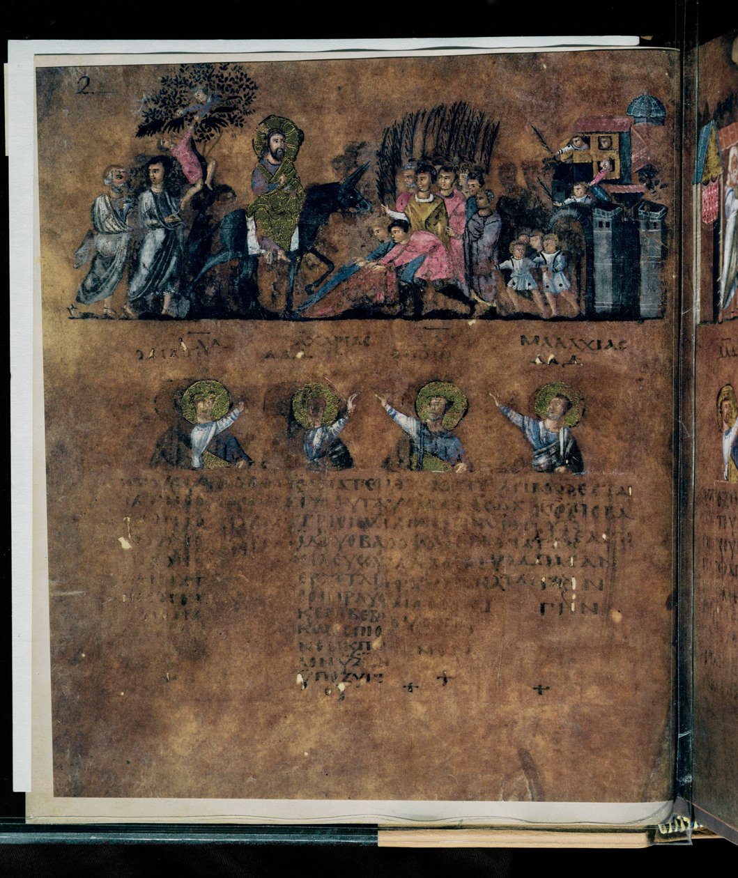 O Codex Rossanensis púrpura, século VI (manuscrito) de Unknown artist