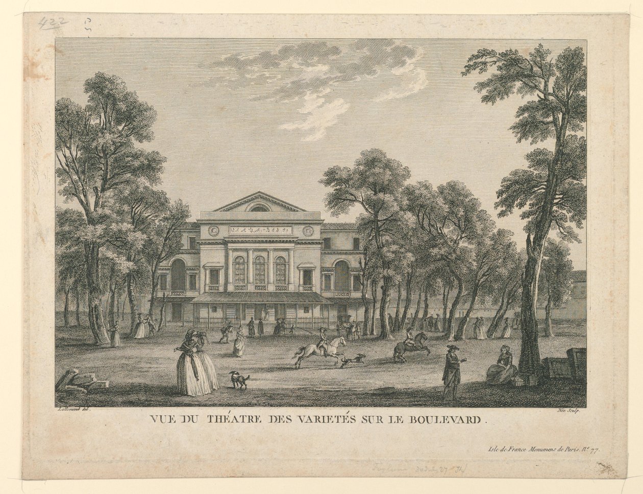 Teatro des Varietés em Paris de Unknown artist