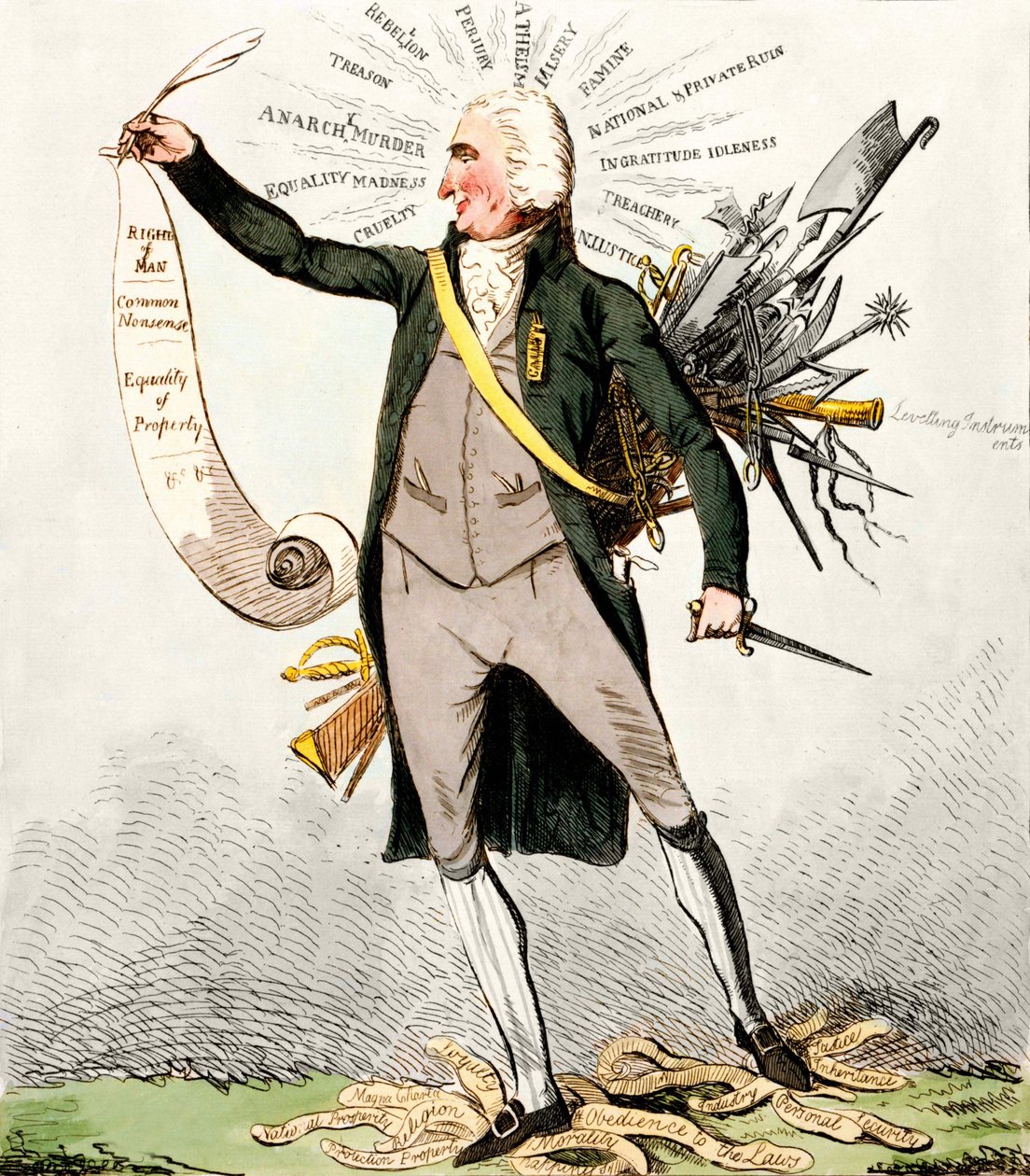 Thomas Paine (1737-1809), escritor e político britânico detentor dos "Direitos Humanos". de Unknown artist