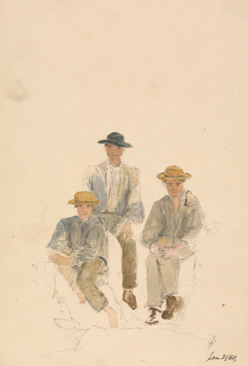 Três Homens (Janeiro 31/68) de Unknown artist