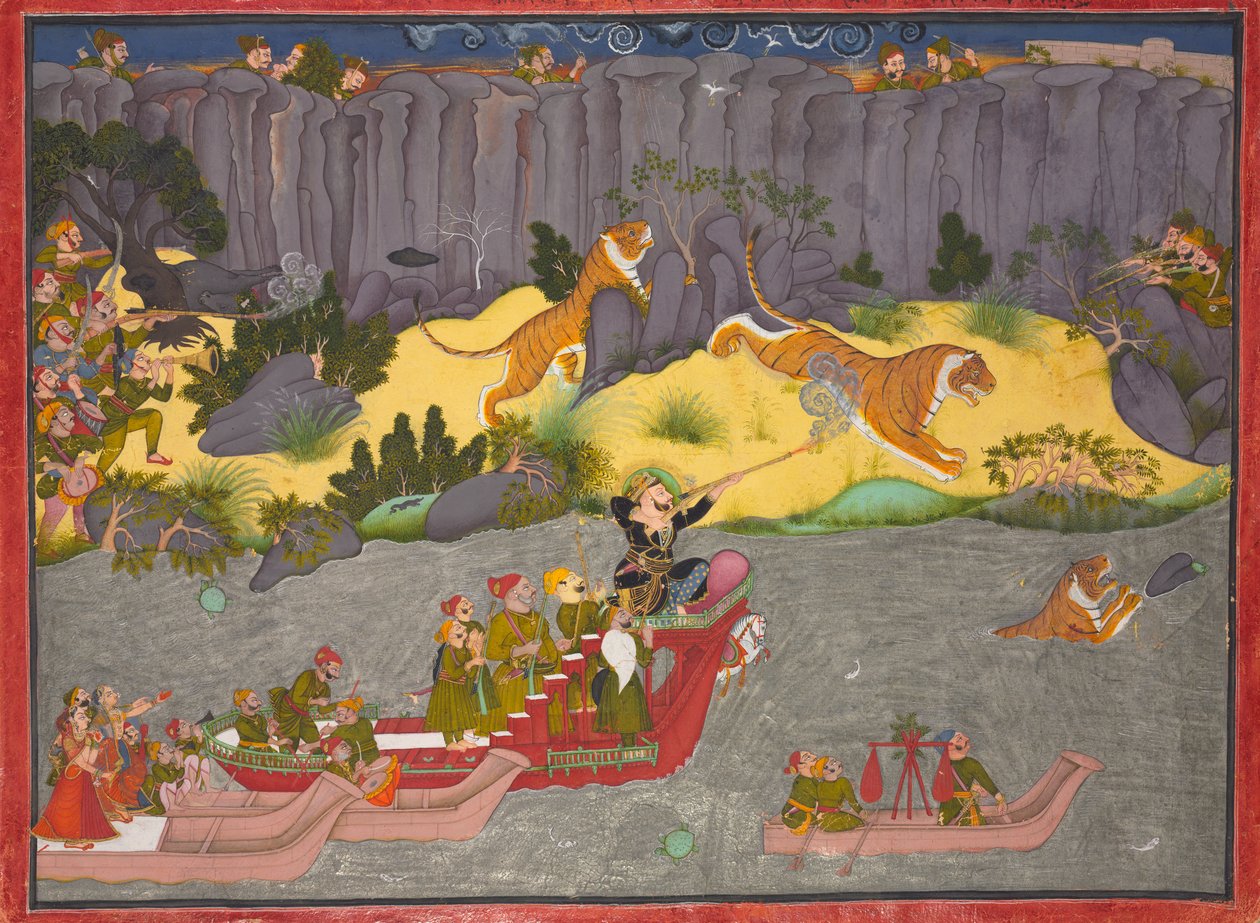 Caça ao Tigre de Raja Ram Singh II de Unknown artist