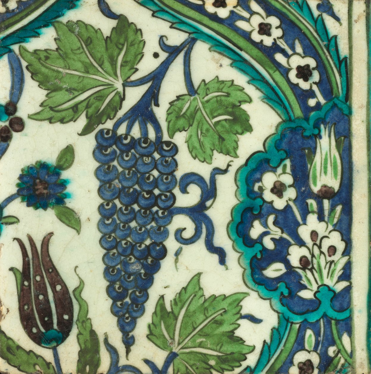 Azulejo com cacho de uvas de Unknown artist