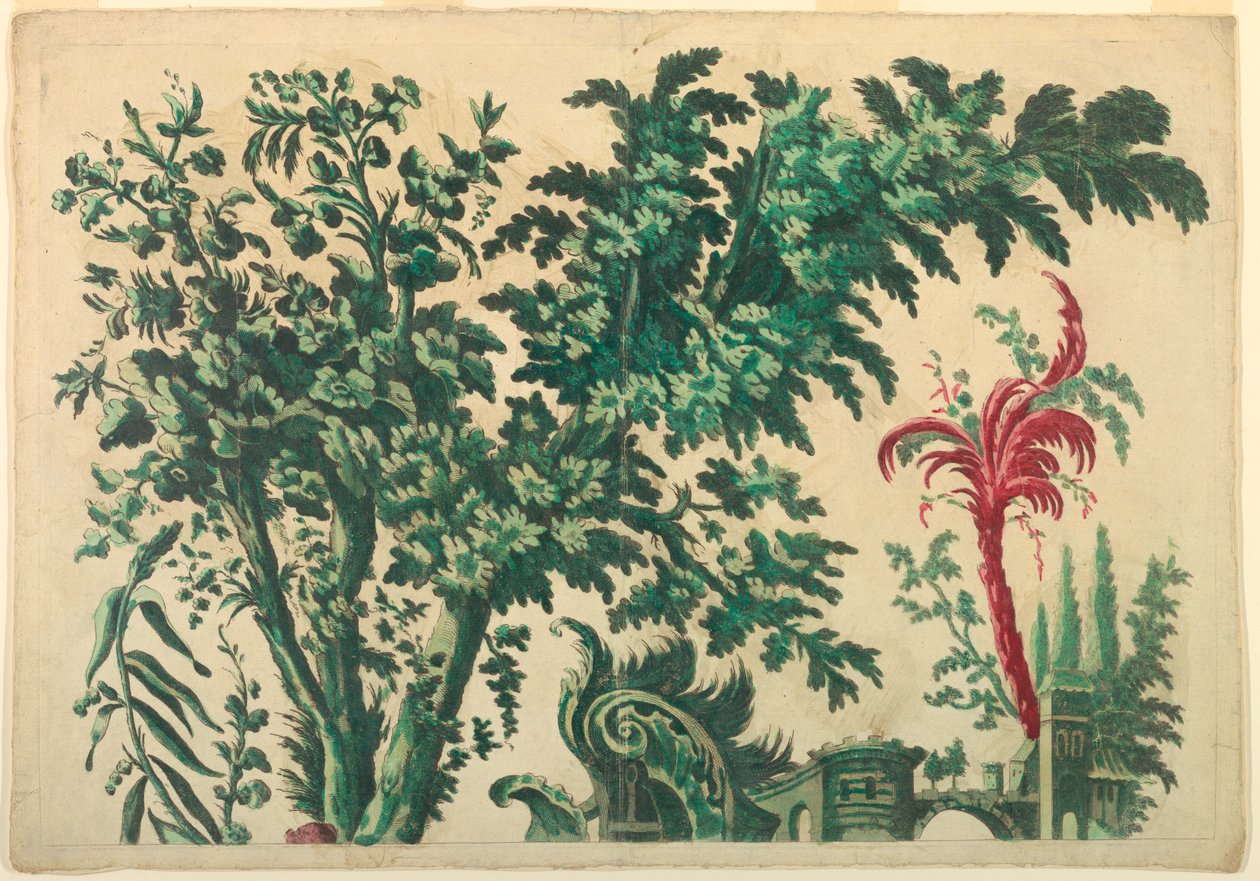 Parte Superior de um Painel Ornamental de Unknown artist
