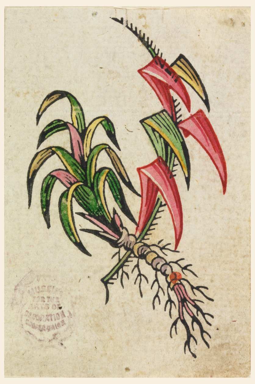 Prova de teste para um têxtil impresso de Unknown artist