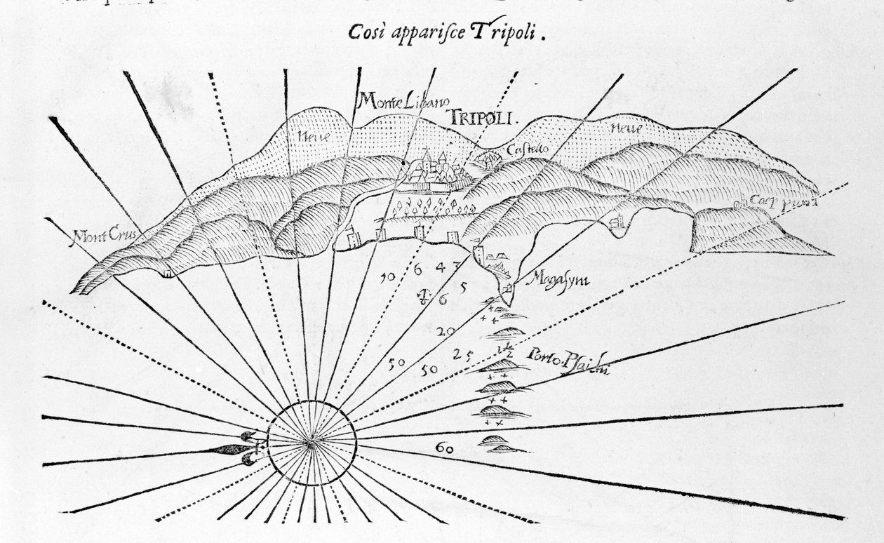 Trípoli em uma representação de 1743. de Unknown artist