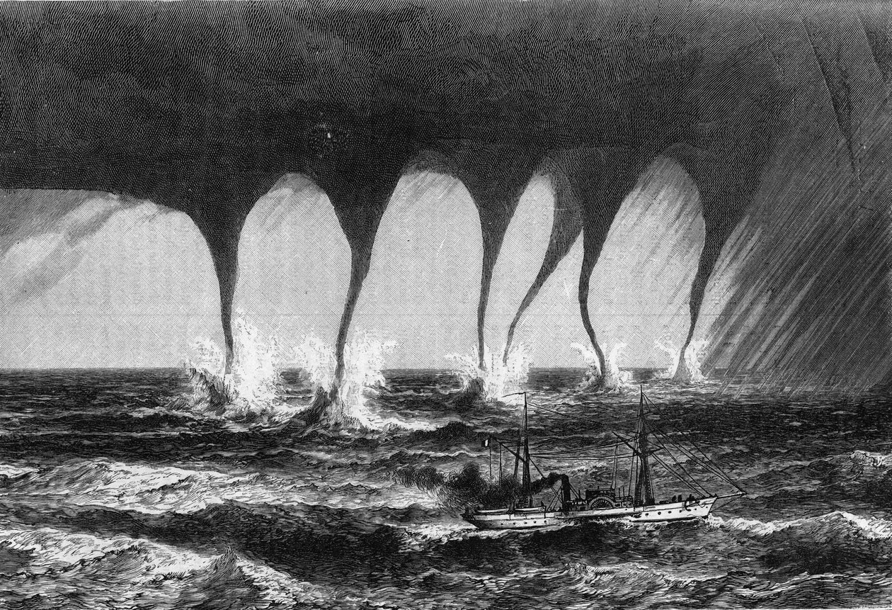 Trumbe observado no mar pelo Sr. Coffinieres de Nordeck. Gravação no "Le Journal de la jeunesse". de Unknown artist