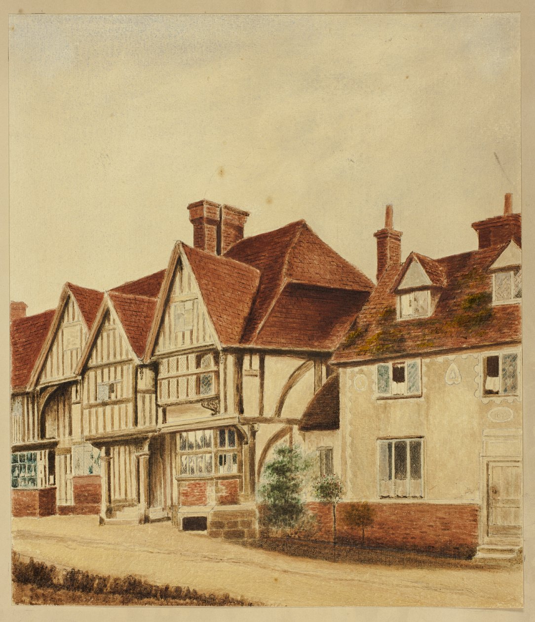Frentes das Casas Tudor de Unknown artist