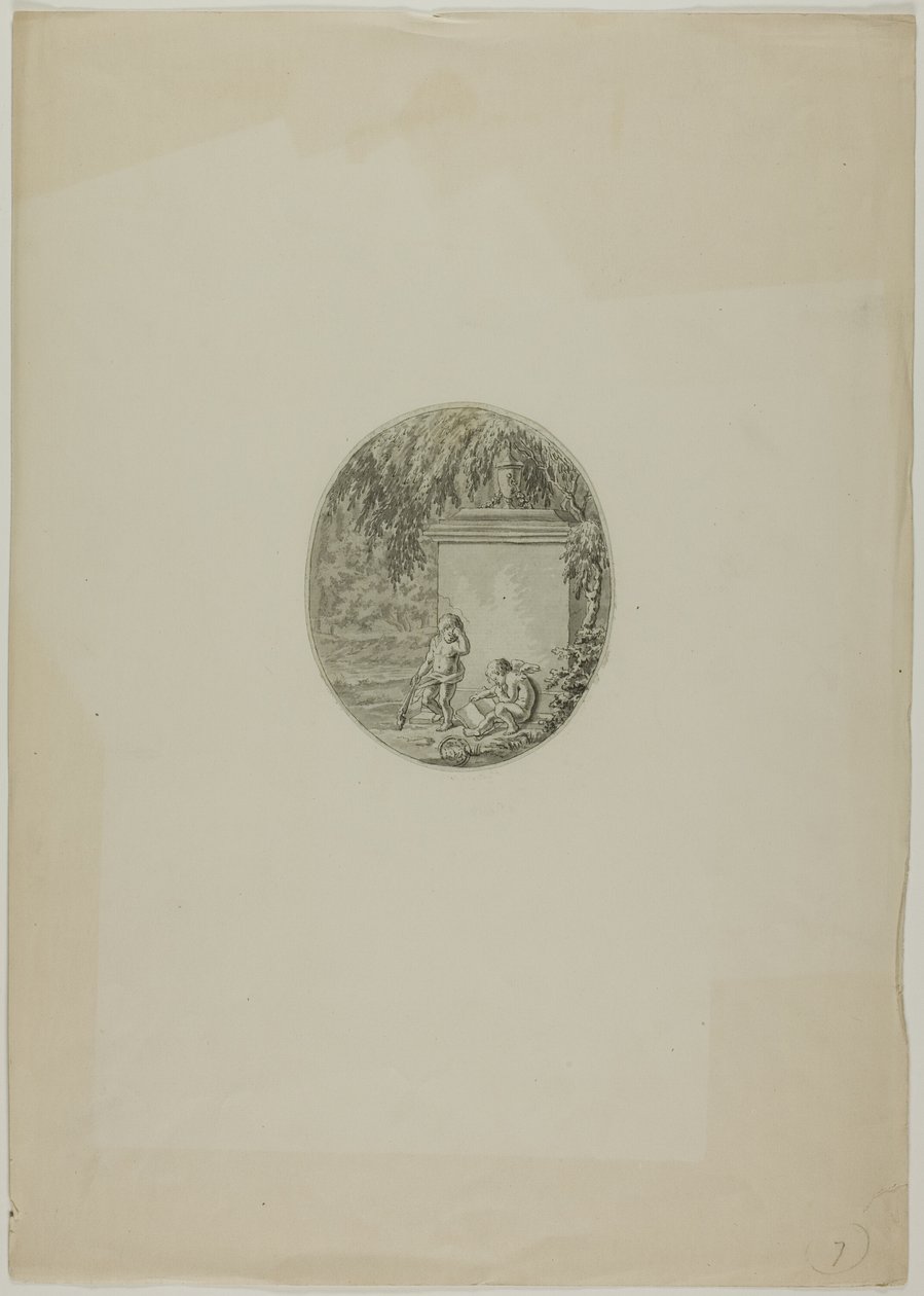 Dois Putti por Monumento Funerário de Unknown artist