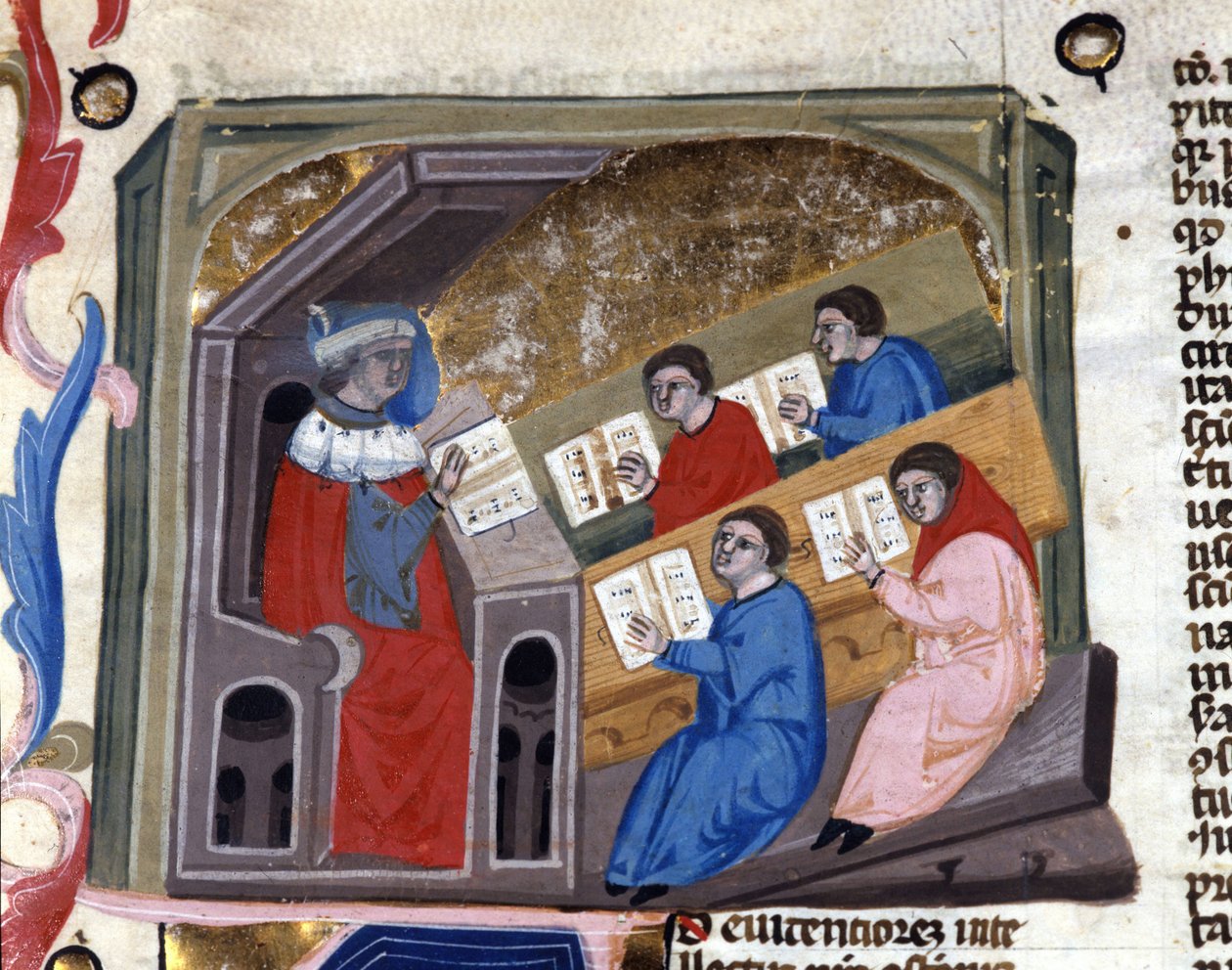 Universidade. Manuscrito do século XIV. biblioteca Nazionale Braidense. Milão de Unknown artist