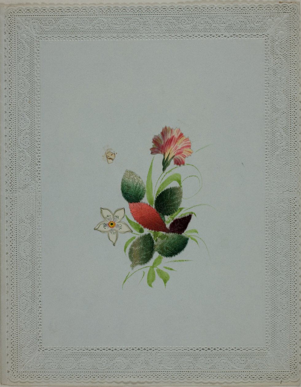 Namorados sem título (Flores cor-de-rosa e brancas) de Unknown artist