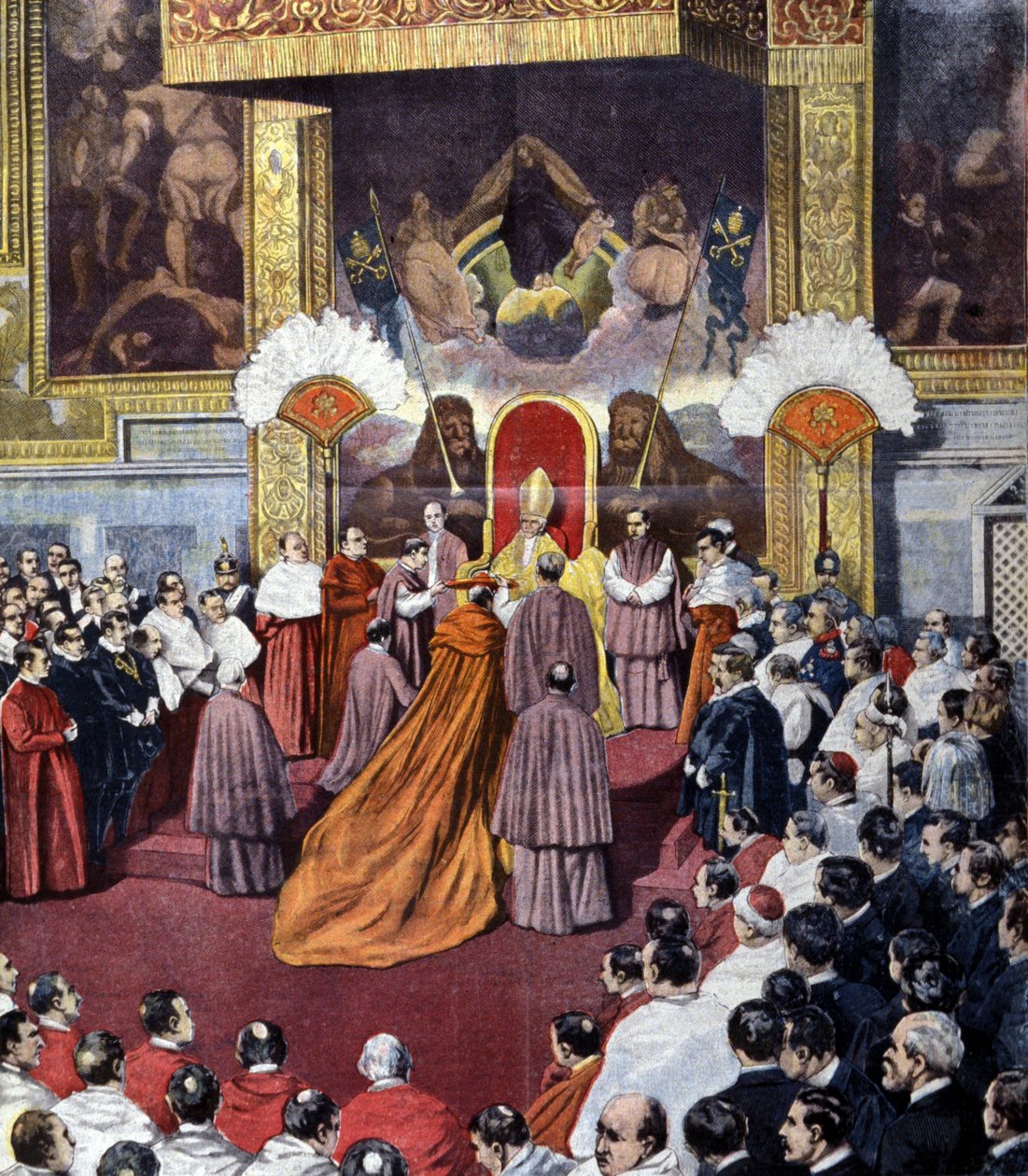 Consistório Vaticano presidido pelo Papa Leão XIII de Unknown artist