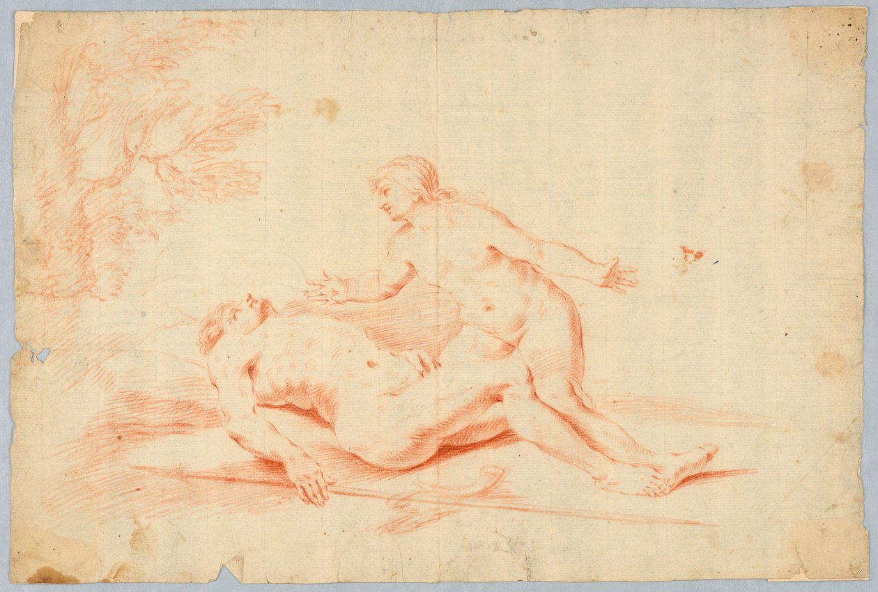Vênus ao lado do Adonis adormecido de Unknown artist