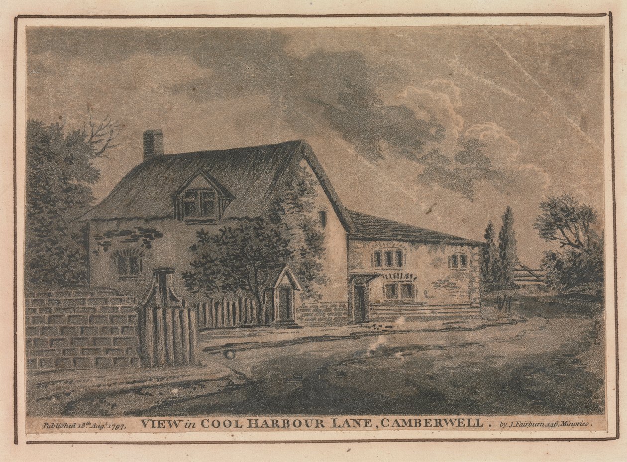 Vista em Cool Harbour Lane, Camberwell de Unknown artist