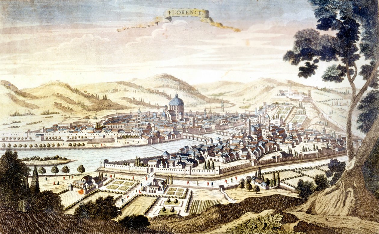 Vista de Florença no século XVIII de Unknown artist