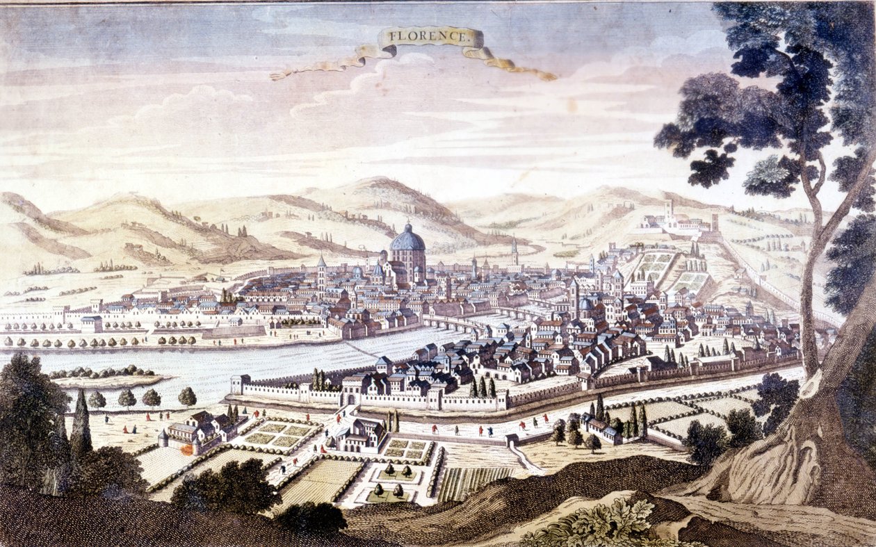 Vista de Florença, no século XVIII. de Unknown artist
