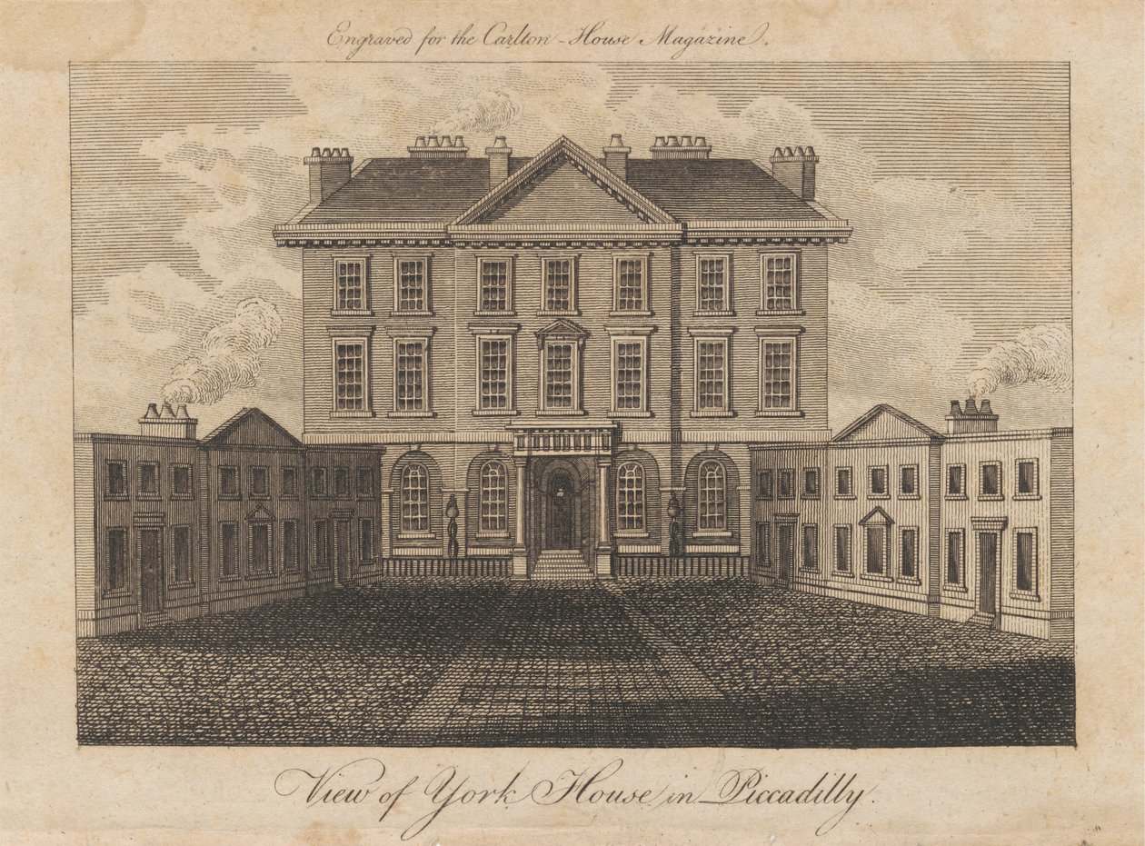 Vista da Casa de York em Piccadilly de Unknown artist