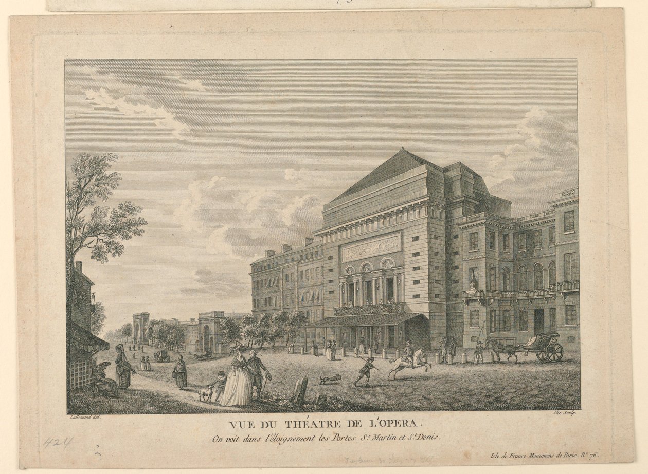 Vista da Ópera em Paris de Unknown artist
