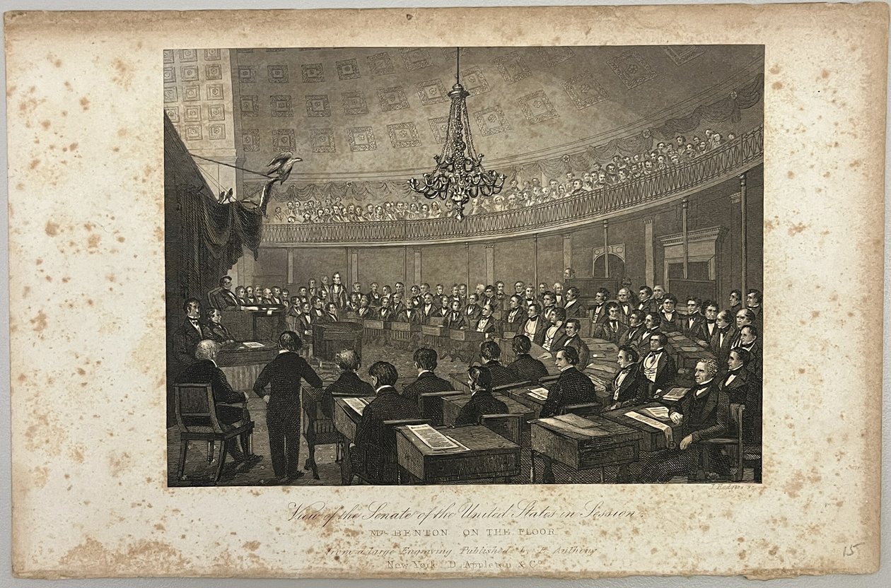 Vista do Senado dos Estados Unidos em sessão de Unknown artist