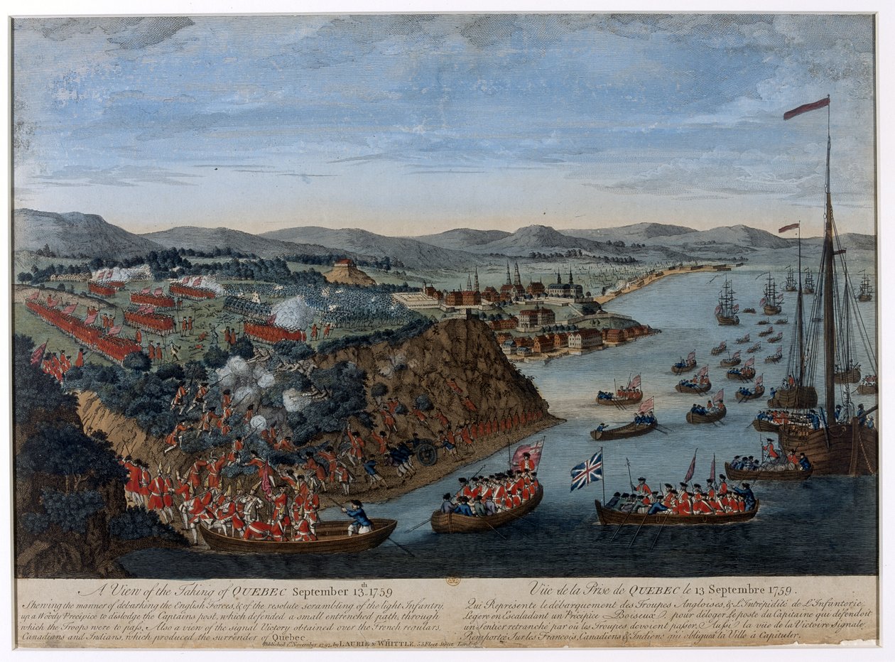 Vista da tomada do Québec de Unknown artist