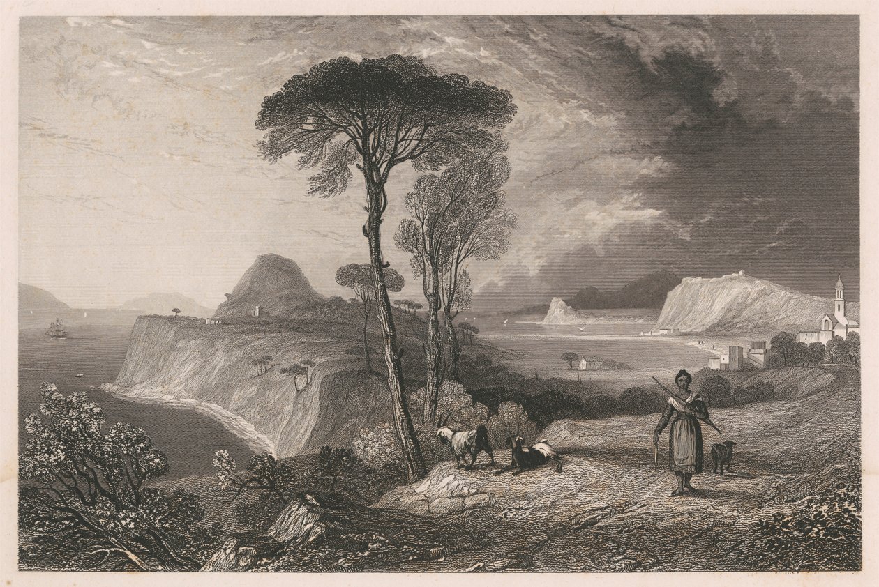 Vista na costa indiana de Unknown artist