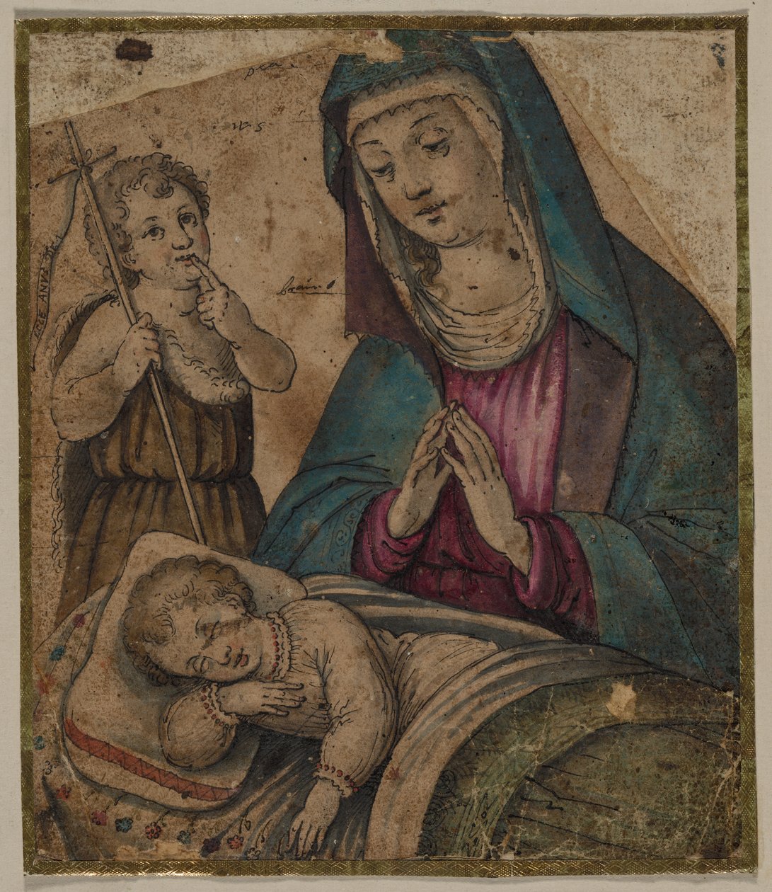 Virgem e o Menino com São João (reto) de Unknown artist
