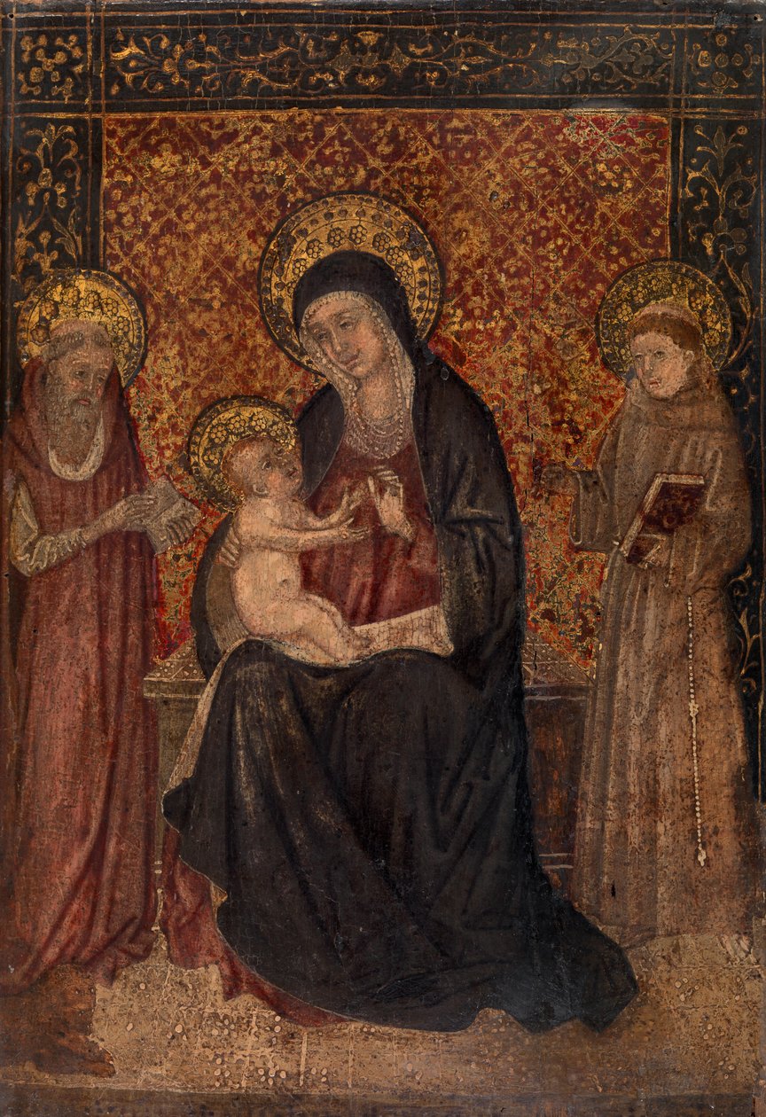 Virgem e Menino com São Jerônimo e Francisco de Assis de Unknown artist
